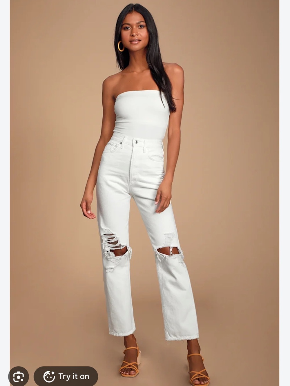 Guess 90s High Rise Distressed Jeans